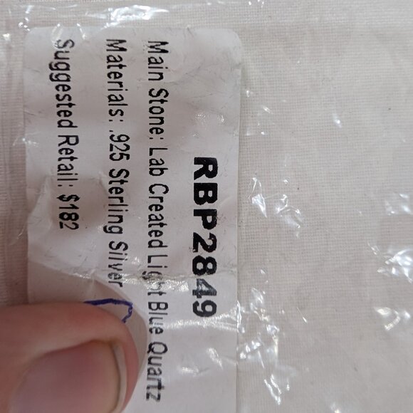 Light Blue Quarts Ring .925 Sterling Silver Size 6 - Picture 3 of 3